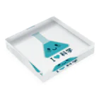 お絵かき屋さんのかわいい三角フラスコ（I LOVE 科学） Acrylic Block :placed flat