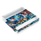 space catの夢見る猫 Acrylic Block :placed flat