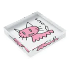 ぴりたぁのグッズ販売場のとてもかわいい猫 Acrylic Block :placed flat