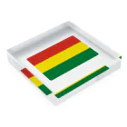 お絵かき屋さんのボリビアの国旗 アクリルブロックの平置き