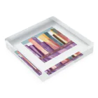 Fujiyamaのどこかのビル群 Acrylic Block :placed flat