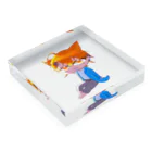 ゆきという人の気まぐれのオリキャラの猫島くん Acrylic Block :placed flat