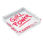 あい・まい・みぃのGirl Power-女性の力、女性の権力を意味する言葉 Acrylic Block :placed flat