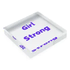 あい・まい・みぃのGirl Strong-強い女性を表す言葉 Acrylic Block :placed flat