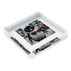 pen.のペンギンのカリスマ性を感じる写真！ Acrylic Block :placed flat