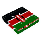 お絵かき屋さんのケニアの国旗 アクリルブロックの平置き