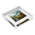 丸山晩霞オリジナルグッツの丸山晩霞近代画像グッズ1 Acrylic Block :placed flat