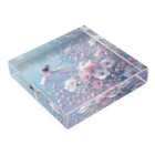 2024billionの花と宝石の妖精4月1 Acrylic Block :placed flat