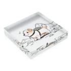 ganeshaのかわいい犬のバックグラウン Acrylic Block :placed flat