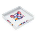 funny-itemsのパニックマウス Acrylic Block :placed flat