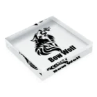 金太郎問屋のBow Wolf Acrylic Block :placed flat