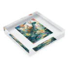 AQUAMETAVERSEの恐竜とジヤングル探検　なでしこ1478 Acrylic Block :placed flat