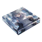 美少女silver girl'sの銀髪の女の子28 Acrylic Block :placed flat