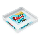 bugisショップの煌めくトロピカルバード🐦️ Acrylic Block :placed flat