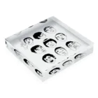 Drecome_DesignのFunny Face Acrylic Block :placed flat