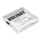 うさやの【HOLIDAY】ライオンさんの休日 Acrylic Block :placed flat