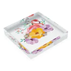 LuLaLysのflamingo!! Acrylic Block :placed flat