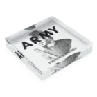 部屋とデニムとわたしのU.S.ARMYな聖徳太子さん Acrylic Block :placed flat