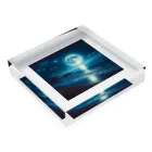 RIKUPANDAのNight Sea Acrylic Block :placed flat