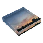 さちの部屋のとある日の夕焼け Acrylic Block :placed flat