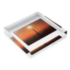 いっしーオリジナルの東京タワーと夕日 Acrylic Block :placed flat