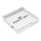 着る文字屋のI LOVE ジェットコースター / アイラブジェットコースター Acrylic Block :placed flat