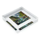 日曜大工の暑中お見舞い？ Acrylic Block :placed flat