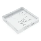 パビリオン構想展の環境構造線 Acrylic Block :placed flat