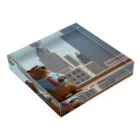 rescue;tokyoの朝から黄昏！マーモットくん Acrylic Block :placed flat