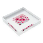 smile55の春の訪れと煌桜 Acrylic Block :placed flat