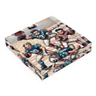 Shop333のフットボール：元気溢れる子供たちの熱いバトルが繰り広げられています Acrylic Block :placed flat