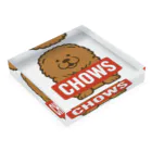 【CHOWS】チャウスのチャウチャウが大好きな人へ！インドア派のアウトドアブランドCHOWS新ロゴ Acrylic Block :placed flat