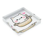 DECORの気づかいのできるネコ　ねこ鍋 Acrylic Block :placed flat