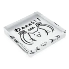 バンザイ猫のお店のバンザイ猫のぽんちゃん Acrylic Block :placed flat