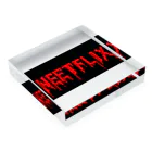   NEETFLIXのNEETFLIX LOGO-3 Acrylic Block :placed flat