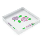 usagi-cuteの紫陽花 Acrylic Block :placed flat