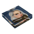 Daichi Sugimoto🦑3D ArtistのStylized Billie Eilish Portrait Acrylic Block :placed flat