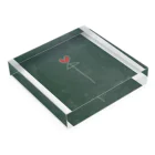 おてて商店の相合い傘に願いを Acrylic Block :placed flat