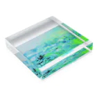 太陽drops -立華 圭グッズショップ-の10時の海 Acrylic Block :placed flat