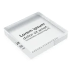 aoiro.hnのLorem ipsum Acrylic Block :placed flat