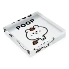 うさぎまるえkawaiishop のくまコロりん『つんつん』 Acrylic Block :placed flat