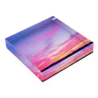 DOLUXCHIC RAYLOのPink Sunset sky Acrylic Block :placed flat