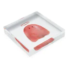 namakoのおばけちゃん 桃色 Acrylic Block :placed flat