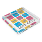 mojokinnのLOVE CATS! アクリルブロックの平置き