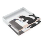 #保護猫カフェひだまり号の手洗い猫 Acrylic Block :placed flat