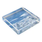 miyimの青空、雲、空と雲 Acrylic Block :placed flat