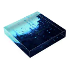 あずき庵のトイデジ　雨 Acrylic Block :placed flat