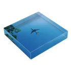 心彩の空と飛行機君 Acrylic Block :placed flat