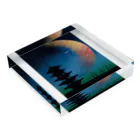 HOLLYWOOD-HIROの五重塔＆UFO Acrylic Block :placed flat