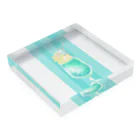 もぬやのsweets あおい　文字なし Acrylic Block :placed flat